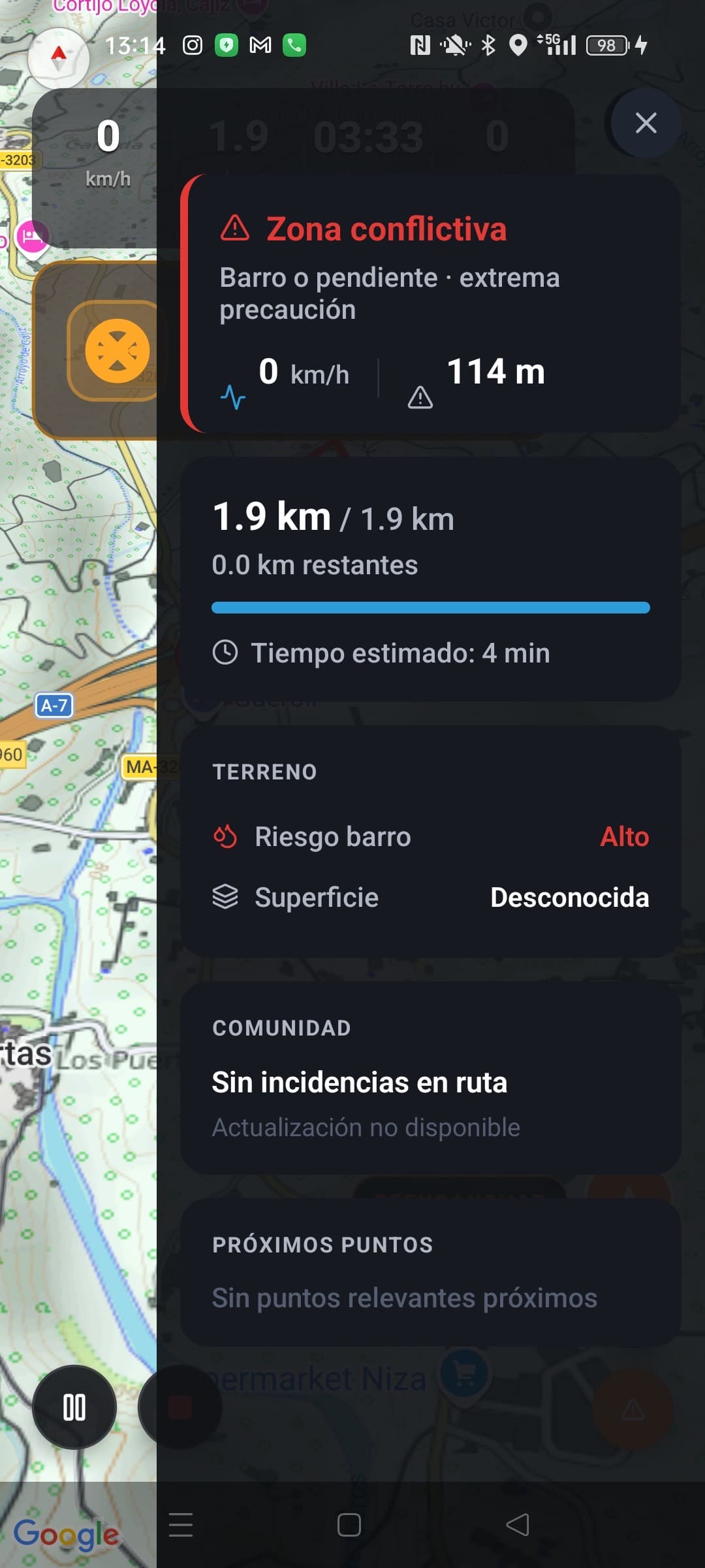WildTrack copiloto inteligente con alertas de terreno y riesgo de barro